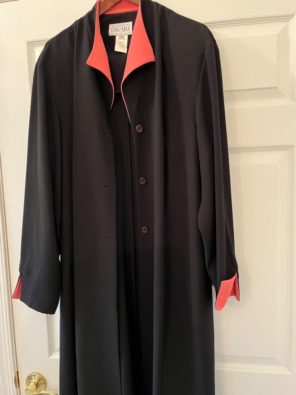NWOT Dani Max Women’s Long Black Topper - W22 - Picture 2 of 4